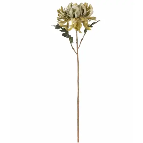 Candlelight Artificial Chrysanthemum Flower Stem Olive 50cm