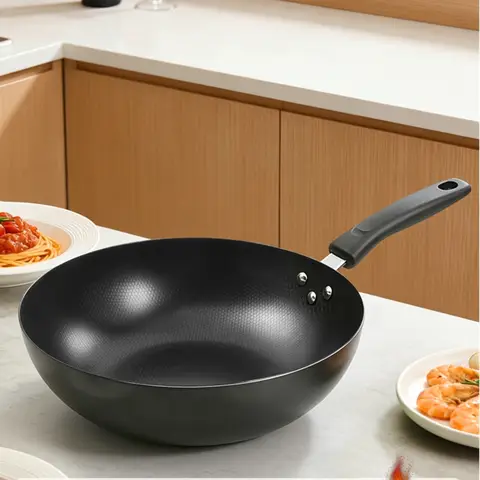 Maxcook No Coating Iron Wok Available for gas stove, induction stove,30CM MDB-30