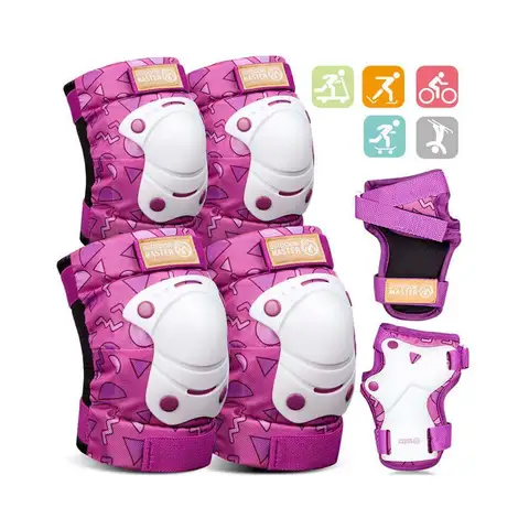 OutdoorMaster Kids Elbow & Knee Pads Purple M