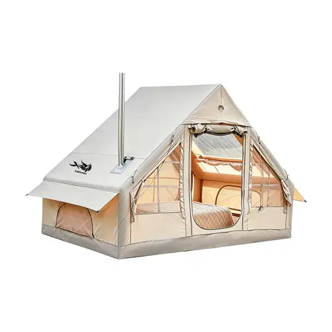 PAKICETUS Tente gonflable pour 4-6 personnes, Tente de glamping gonflable avec ouverture pour cheminée
