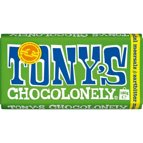 Tony's Chocolonely Mandel-Meersalz Vegane Schokolade 180 g