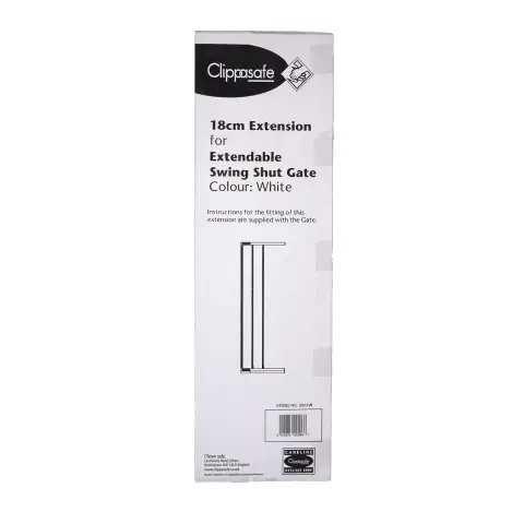 Swing Shut Gate Extension White (139/2W) 18cm