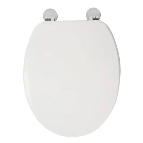 Croydex Toilet Seat Kielder Moulded Wood Oval White