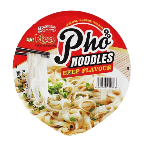 Oh Ricey Instant Reisnudeln mit Rindfleisch Bowl 71 g