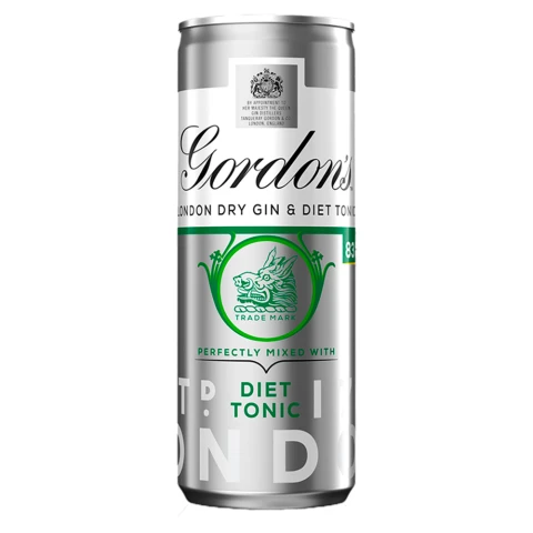 Gordon'S & Slimline Tonic 5% 250ml