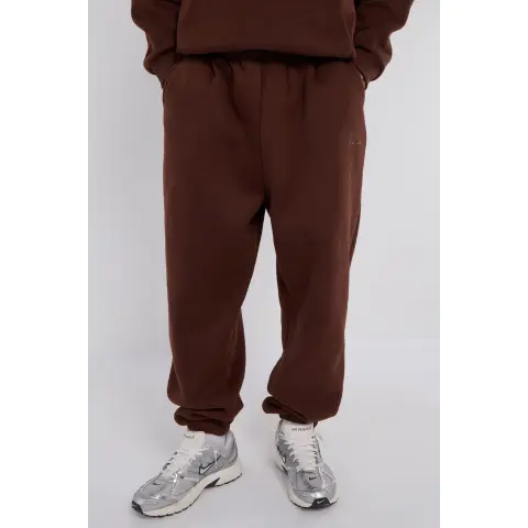 Third Avenue High-Rise Relaxed Fleece Joggers, Vintage Brown, M Size