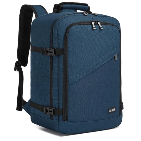 Kono Cabin Bag 40x20x25 for Ryanair Underseat Travel Carry-on Backpack Cabin Size 20L Navy