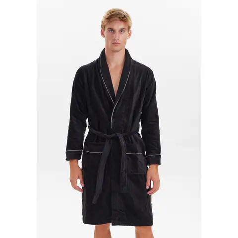 JBS Bademantel Schwarz 5XL