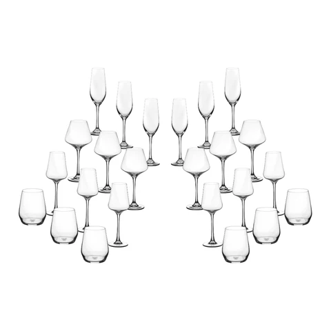 BJÖRN LAGOM Ensemble de 24 verres complet 