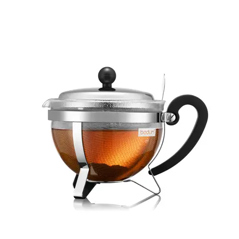 Bodum CHAMBORD Teekanne mit Edelstahlfilter und Deckel - 1 L Teebereiter