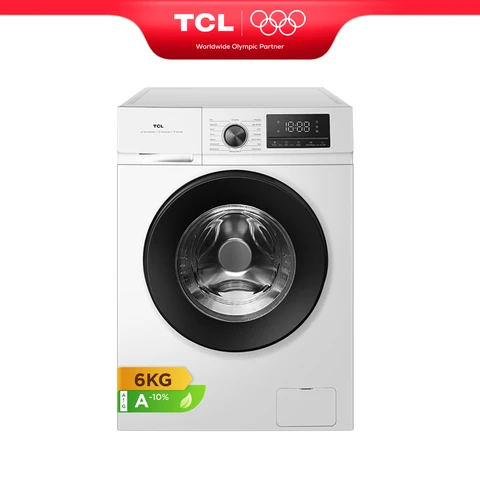 TCL FF2206WA2UK Washing Machine, 6 kg, with BLDC Inverter Motor, Quick Wash 15mn, Drum Clean, Add Garment [Energy Class A]