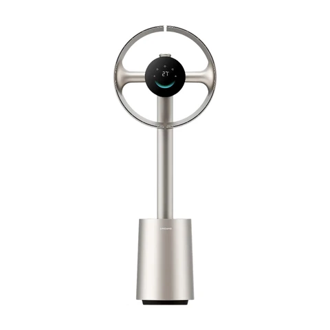 Dreame MF10 Ventilateur sans pales, Or titane, Système Dual-GyroWing™, Oscillation horizontale à 180° et verticale à 90°, Technologie AirBoost™, Technologie TempSync™, Contrôle par application Wi-Fi, Écran tactile, Télécommande magnétique, 55 W
