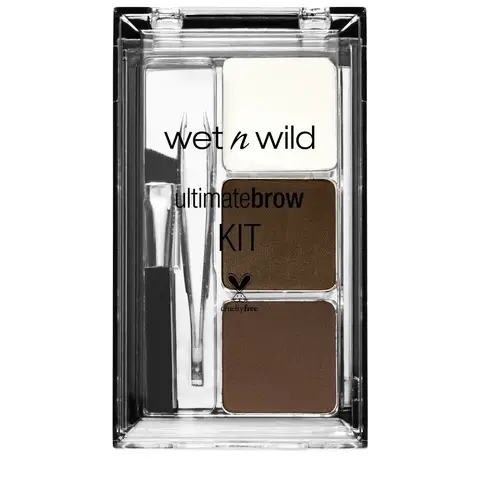 Wet n Wild Ultimate Brow Kit für Augenbrauenform, Definition und Volumen Hellbraun 2.5g
