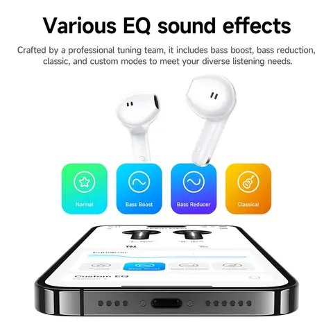 HOCO EQ33Shiyun True Wireless Bluetooth Earbuds (App) - White