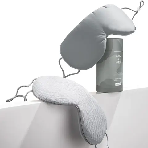 Zoesmien ZSM2510 Sleep Mask, Polyester + Nylon + Spandex Material, Full Light-Blocking Design, Warm and Cool Dual-Sense Experience, Adjustable Elastic Band, Comfortable Home Sleep Mask, Gray