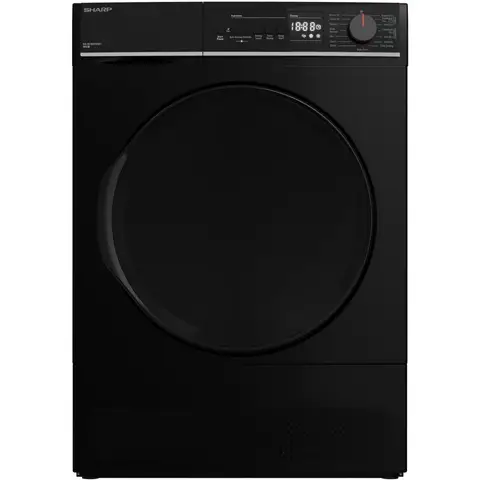Sharp KD-NCB8S7PB91-EN 8kg Condenser Tumble Dryer - Black - B Rated