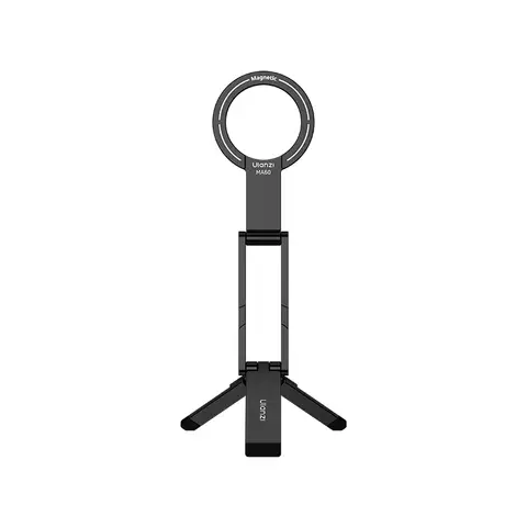 ULANZI MA60 Magnetisches Handy-Stativ  kompatibel mit iPhone 17 16 15 14 13 12 Magsafe， Sumsung， 3in1 Aluminium Mini Selfie Stick， Faltbar Taschen-Handy-Ständer， 14 N Doppelseitiger Magnet，， Schwarz