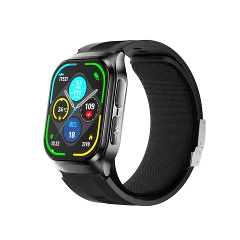 Smartwatch dido G80S Pumping-Type Health Monitoring for Blood Glucose, Blood Pressure, Uric Acid, Lipids – High-Precision HR, ECG, SpO2, Sleep & Sports Tracking