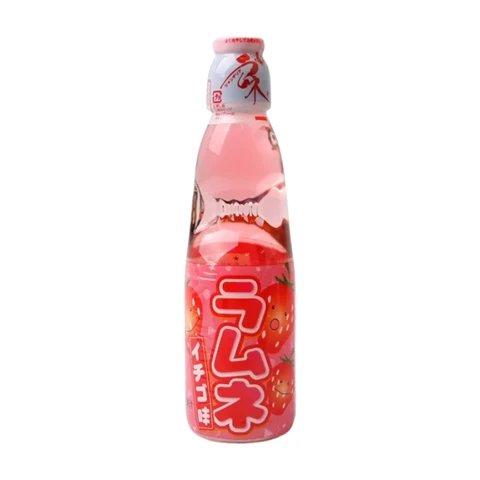 HATA Strawberry Ramune Carbonated Drink 200ml