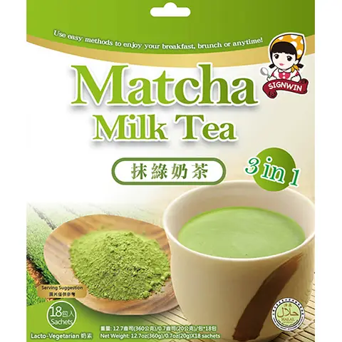 三瀛抹綠奶茶360g