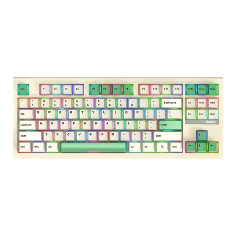 LANGYAN 87-Tasten abnehmbares Switch 3MODUS RGB mechanische Tastatur