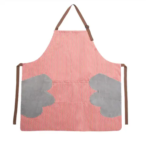 Maxcook Schürze, von Hand abwischbar, verdickter Stoff, Küchenschürze, Antifouling, öl- und wasserdicht, Heimschürze, Rot