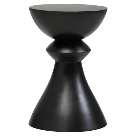Walsa Black Finish Mango Wood Accent Side Table