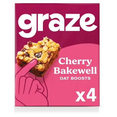 Graze Oat Boosts Cherry Bakewell 4 X 30g