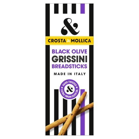 Crosta & Mollica Black Olive Grissini 140g