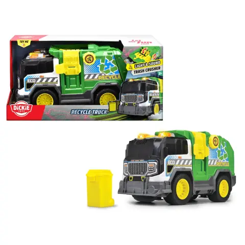 Dickie Toys 30cm Recycling Truck with Lights and Sounds