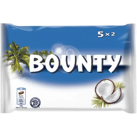 Bounty Melkchocolade 5 x 2 x 28,5 g