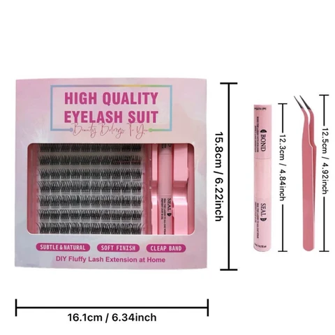 MeoMagic 10rows-120pcs Classic Eyelash Extensions(Requires Glue)-WM24