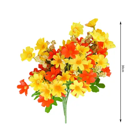 Wei's Moment 6 Bundles of Artificial Balcony  Plants and Indoors， Plastic Flowers Decoration， Faux Plastic， UV-Resistant Flowers for Graves and Garden The sunset is red, New Year Sale , Top gift picks