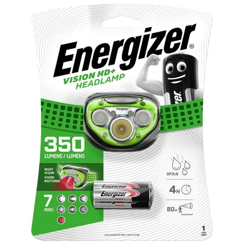 Energizer Vision Headlamp 350 Lumens + 3×AAA Batteries