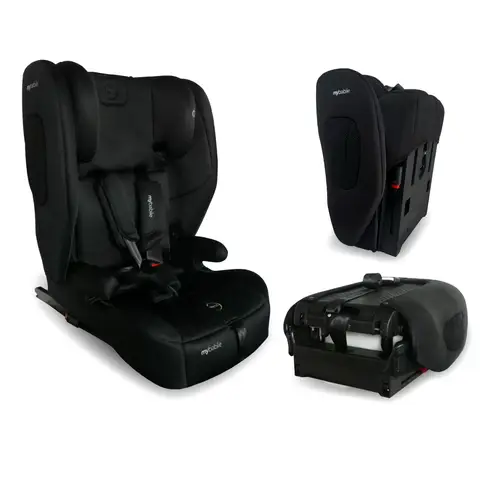 My Babiie MBCS80 Foldable Toddler to Booster R129 Car Seat with ISOFIX - Black
