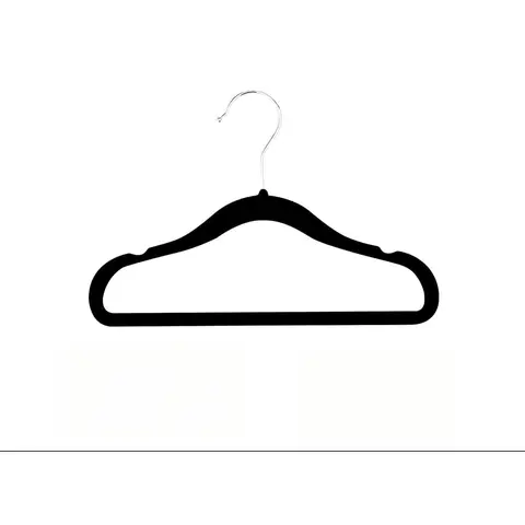 ANQI Kids Velvet， Non-Slip Clothes Hangers for Infant and Toddler， 11.6 in (for baby clothes)，  Pack of 20， Black, New Year Sale , Top gift picks
