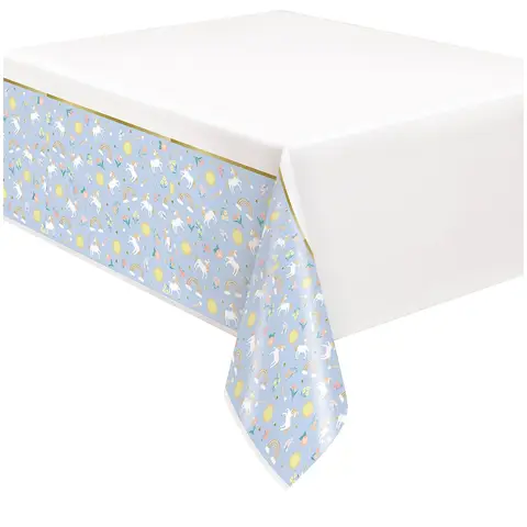 Unique Party Plastic Table Cover, Unicorn, 1.37 x 2.13m