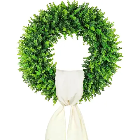 24 Inch Large Boxwood Wreaths-1pcs