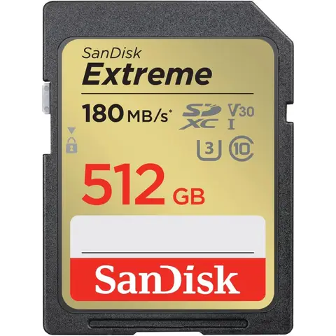 SANDISK Extreme 512GB SDXC Memory Card