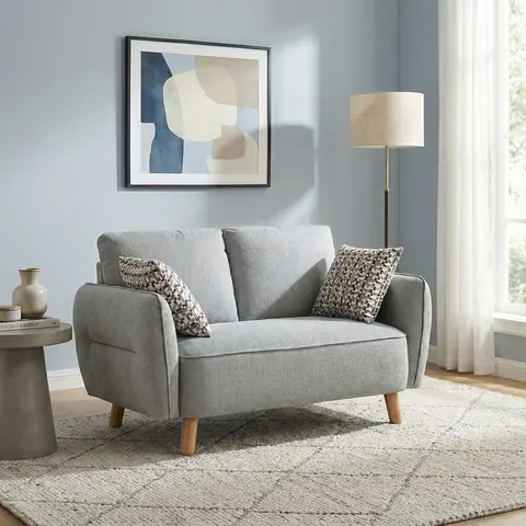 Sofa Georgia 2 Seater Light Grey