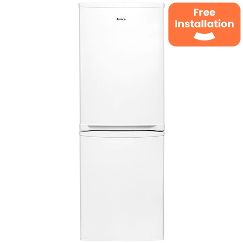 Amica FK1974 55cm Wide Static Fridge Freezer, 50/50, White, E Rated