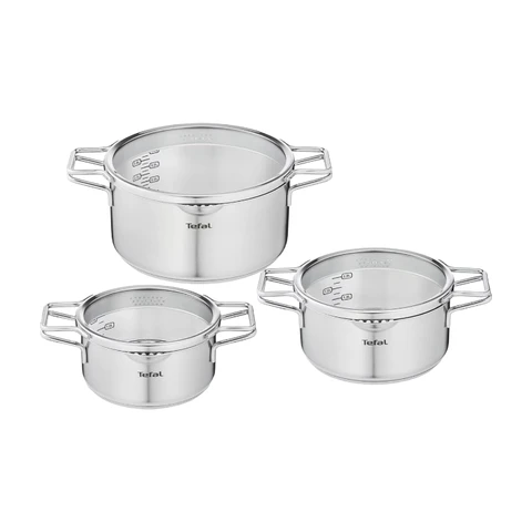 Tefal Nordica - Pannenset - 3-delig - Inductie - RVS - Geschikt voor alle warmtebronnen