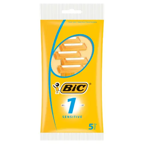 BIC 1 Sensitive Rasoir Jetable - Lot de 5