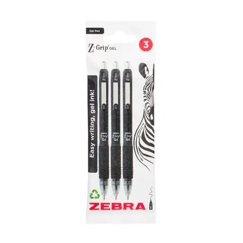 Z-Grip Gel 3 Pack Black Ink