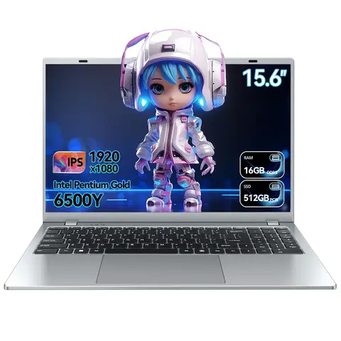 Laptop 15,6 Zoll FHD Intel Pentium Gold 6500Y (bis zu 2,9 GHz) 16 GB RAM 512 GB SSD  Windows 11 Pro laptop NF1566500Y Intel Pentium Gold