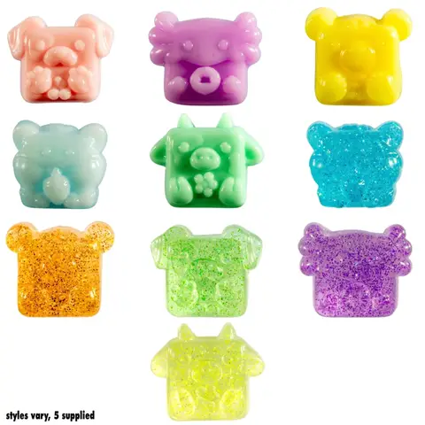 Mushykins Taba Squishy Micro 5 Pack Keychains Blind Assortment