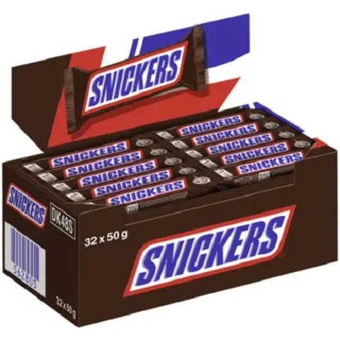 Snickers Classic Schokoriegel Großpackung 1,6kg (32 x 50g)