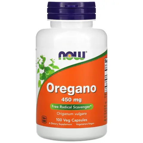 NOW Foods Oregano Herbal Wellness 450mg Capsules - 100 Vegan Capsules