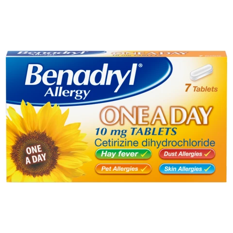 BENADRYL ALLERGY ONE A DAY 10mg TABLETS