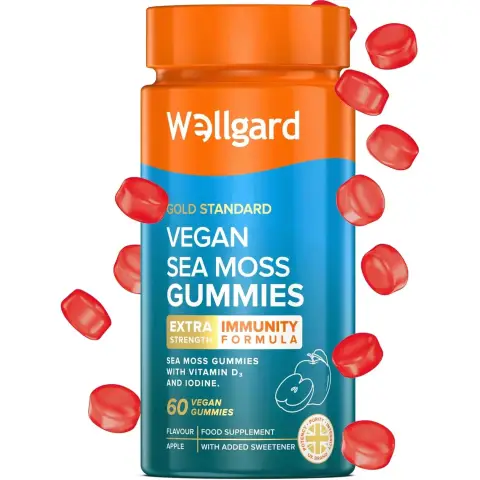 Wellgard Vegan Sea Moss Gummies Apple Flavour - 60 Vegan Gummies